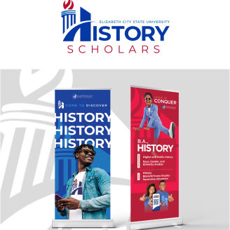 Rectangle 5 Program branding and logo examples for ECSU History Scholars